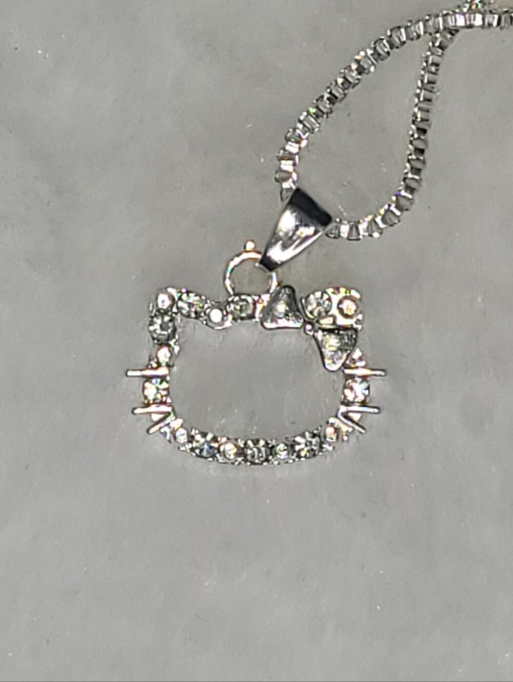 Hello Kitty Open Gemstone Necklace